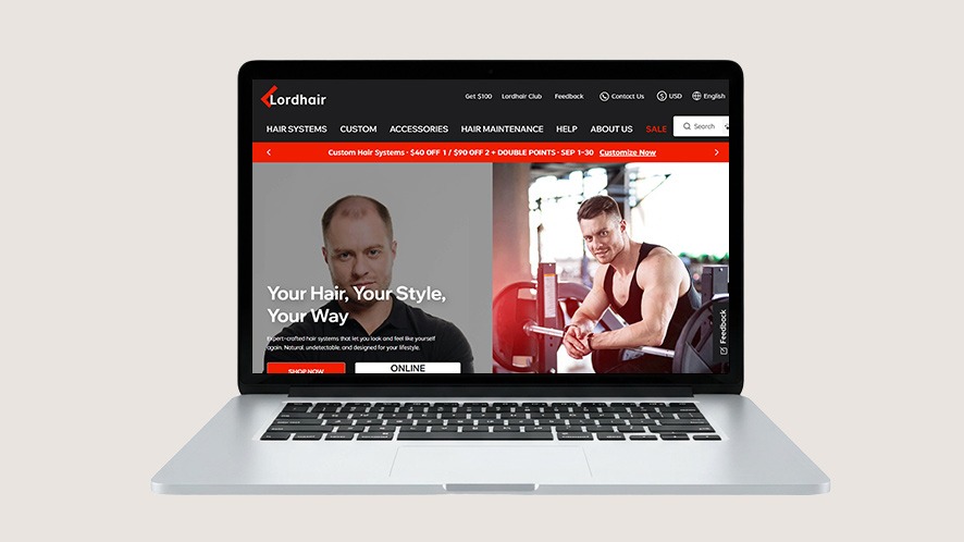 Lordhair official website homepage screenshot