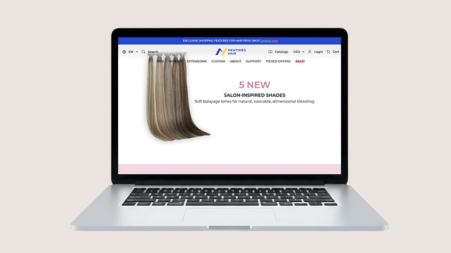 Newtimes Hair official website homepage screenshot