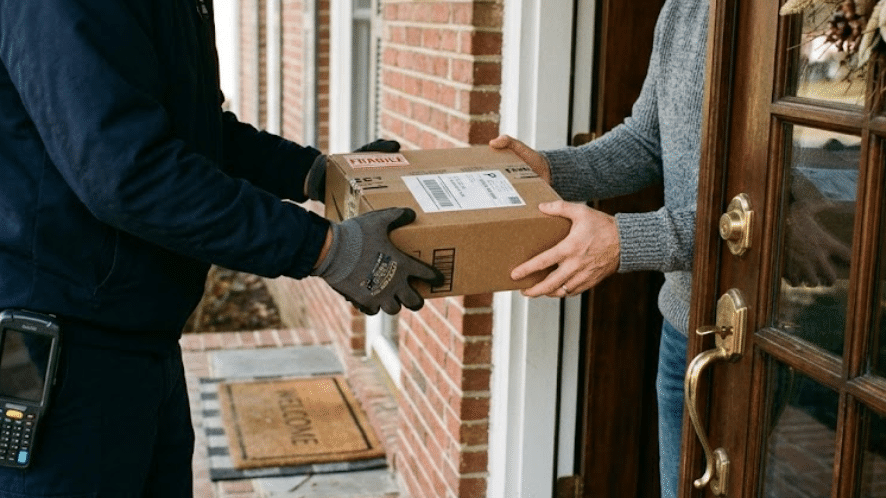 delivering the hair system package