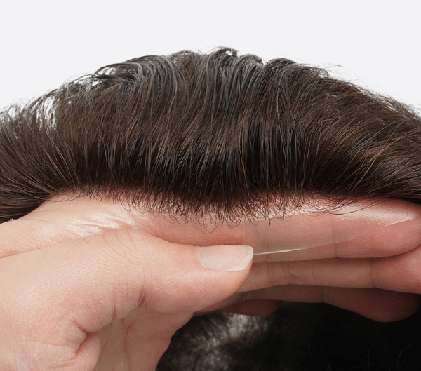 close up of single split knots hairline, model BHK